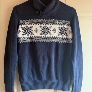 The Children's Place Navy Sweater with Snowflake Pattern